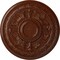 Ekena Millwork Tellson Ceiling Medallion (Canopies up to 6 3/4"), 30 5/8"OD x 2 1/2"P, Burnished Mahogany Crackle CM30TEBMC - alternate 1